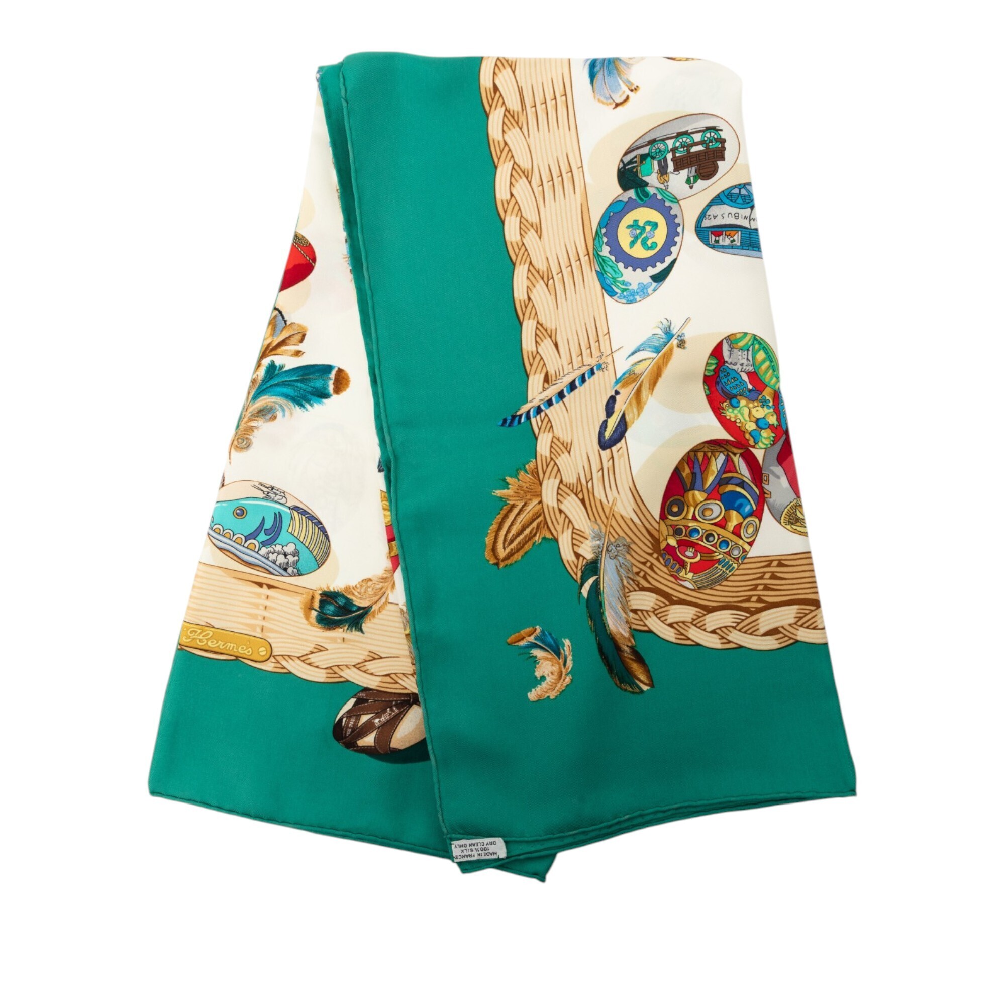 Pre-Loved Hermes Couvee D Hermes Silk Scarf 90